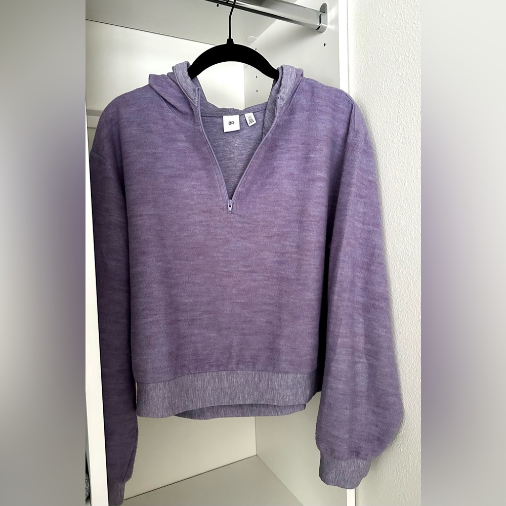 B.P. Quarter Zip Cropped Hoodie